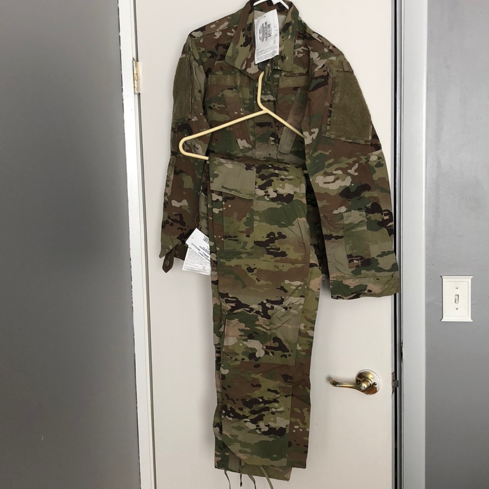 New with tags army ocp pattern top and trouser.